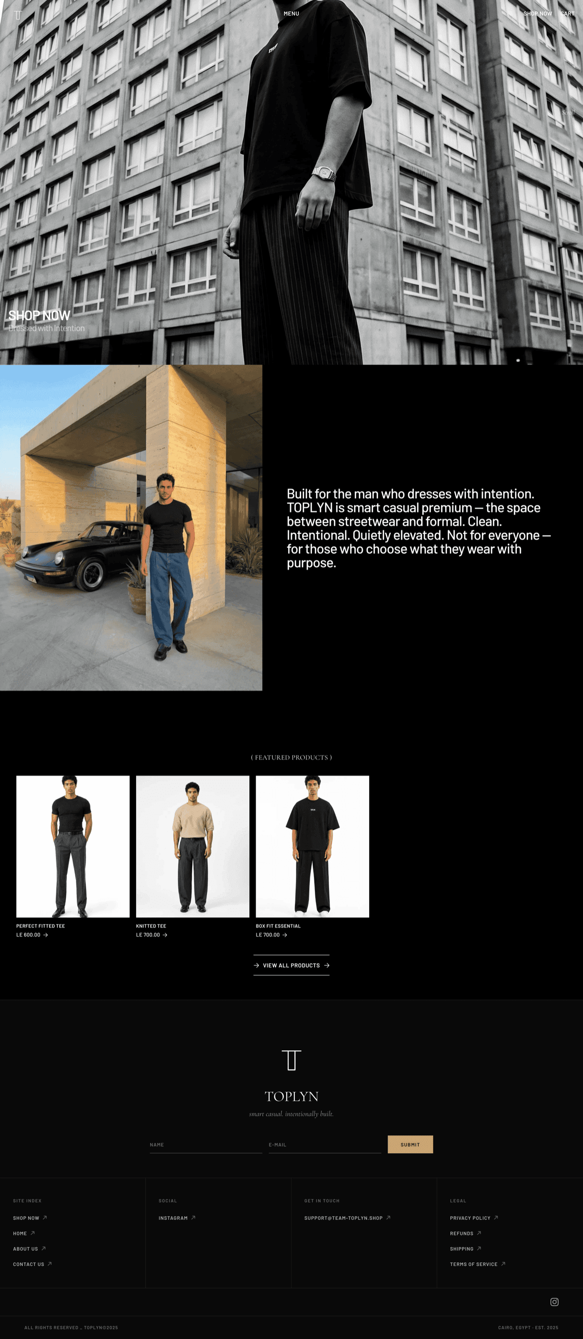 TOPLYN full homepage scroll